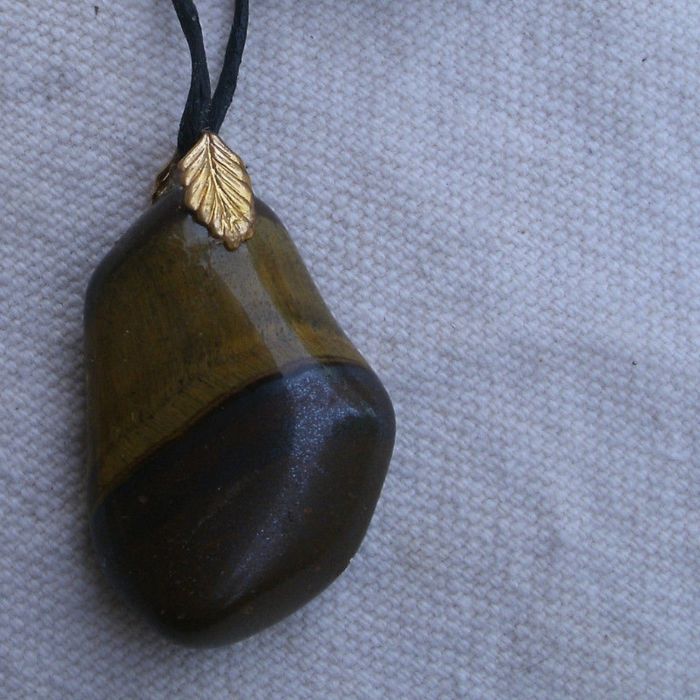 Gold Tiger Eye Handmade Pendant Necklace